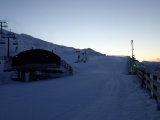 <h5>Dawn</h5><p>Looking up the slope at dawn</p>